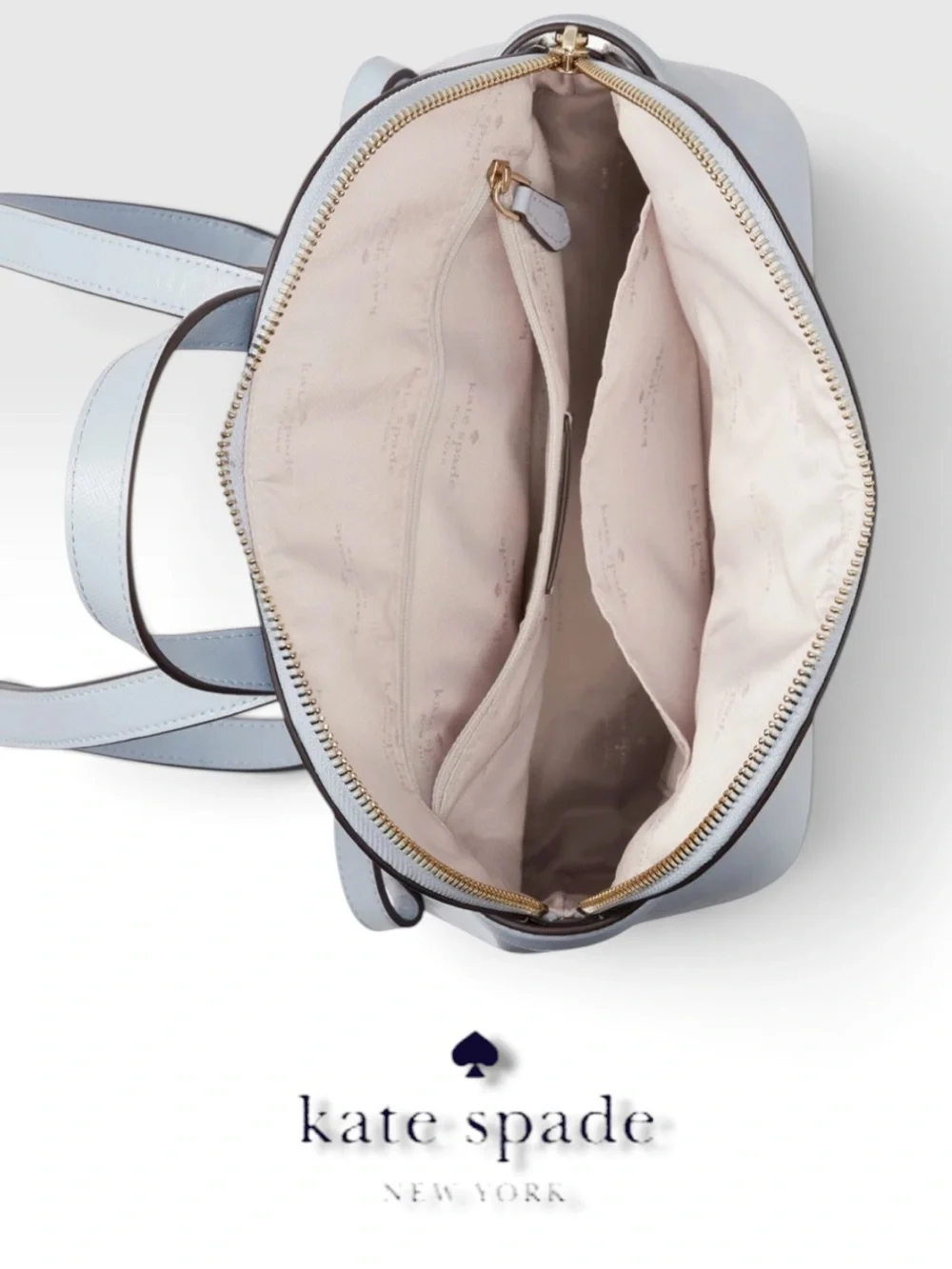 NWT Kate Spade Staci Saffiano Leather Medium Dome Backpack - Pale Hydrangea
